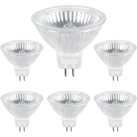 Ampoule Halogene GU5.3 35W 12V, 680lm Blanc Chaud 2700K Dimmable, Ampoule Spot Halogène MR16, pack de 6