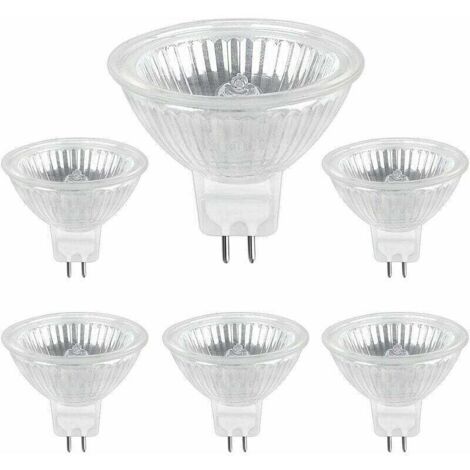 Ampoule Halogene GU5.3 35W 12V,  Ampoule Spot Halogène MR16, pack de 6,