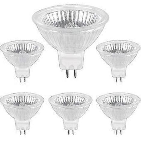 Ampoule halogène GU5.3 50 W 12 V, 800 lm, blanc chaud 2700 K, dimmable, spot halogène MR16, lot de 6