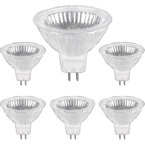 Ampoule halogène GU5.3 50 W 220 V, 680 lm, blanc chaud 2700 K, dimmable, ampoule spot halogène MR16, lot de 6