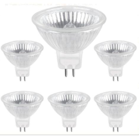 Ampoule Halogene GU5.3 50W 12V, 680lm Blanc Chaud 2700K Dimmable, Ampoule Spot Halogène MR16, pack de 6