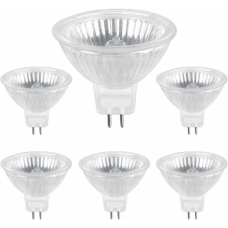 TINOR Ampoule Halogene GU5.3 50W 12V, 800lm Blanc Chaud 2700K Dimmable, Ampoule Spot Halogène MR16, pack de 6