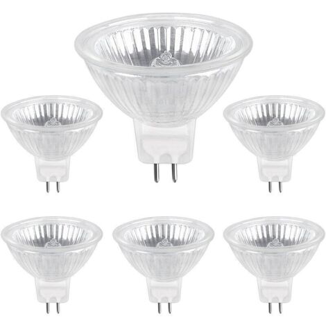 Ampoule Halogene GU5.3 50W 12V. 800lm Blanc Chaud 2700K Dimmable. Ampoule Spot Halogène MR16. pack de 6
