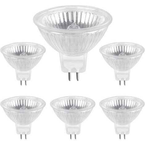 Ampoule Halogene GU5.3 50W 12V, 800lm Blanc Chaud 2700K Dimmable, Ampoule Spot Halogène MR16, pack de 6