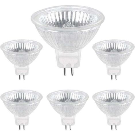 Ampoule Halogene GU5.3 50W 220V, 680lm Blanc Chaud 2700K Dimmable, Ampoule Spot Halogène MR16, pack de 6