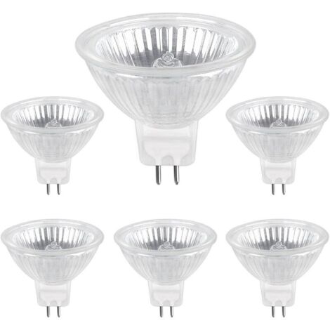 Ampoule Halogene GU5.3 50W 220V, 680lm Blanc Chaud 2700K Dimmable, Ampoule Spot Halogène MR16, pack de 6