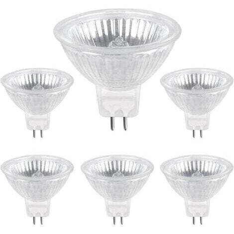Ampoule Halogene GU5.3 50W 220V, 680lm Blanc Chaud 2700K Dimmable, Ampoule Spot Halogène MR16, pack de 6