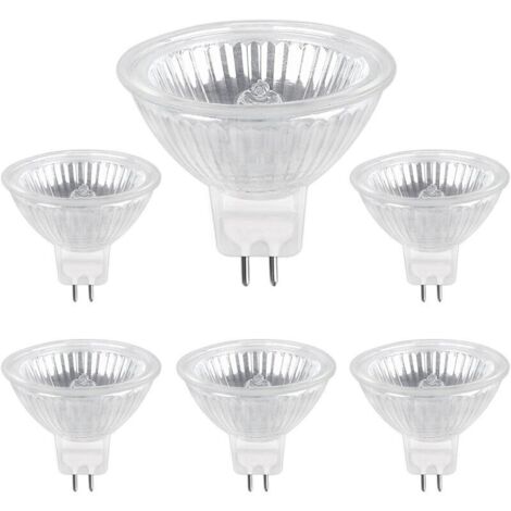 Ampoule Halogene GU5.3 50W 220V, 680lm Blanc Chaud 2700K Dimmable, Ampoule Spot Halogène MR16, pack de 6