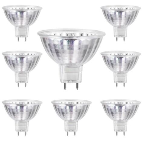 Ampoule Halogène - GU5.3 MR16 12V 35W - Blanc Chaud - Dimmable - 8 Pièces