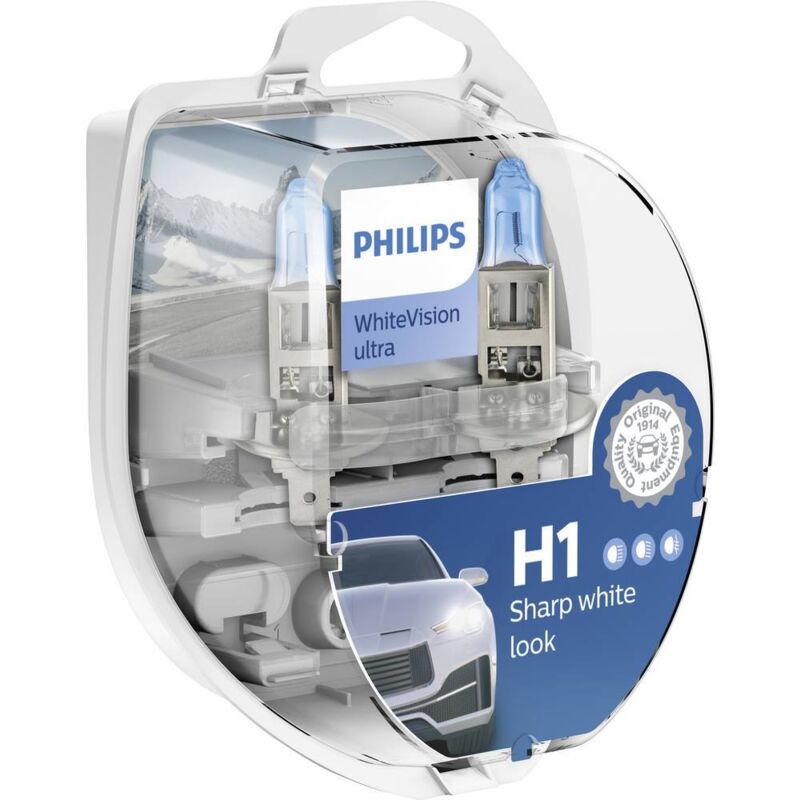 Automotive 12258WVUSM Ampoule halogène WhiteVision Ultra H1 12 v Philips