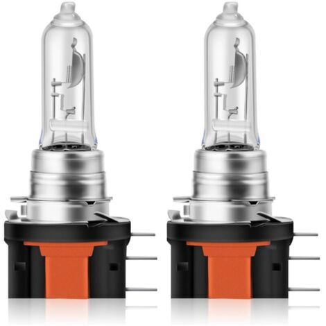 Ampoule halogène H15 12V 15/55W – Lumière jaune 3000K – Faisceau haut/bas – Remplacement direct pour voiture