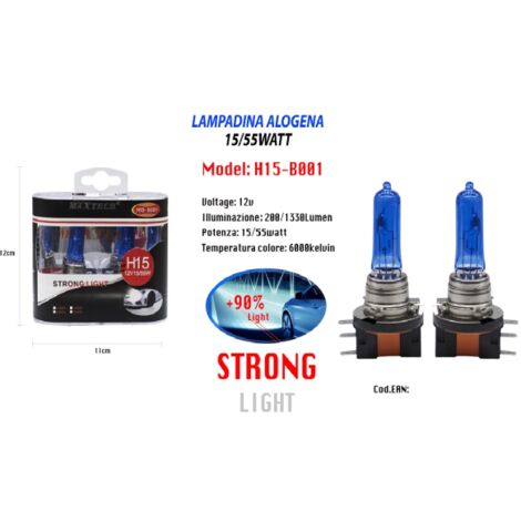 Ampoule halogène OSRAM 64176CBN-HCB COOL BLUE® INTENSE H15 15/55 W
