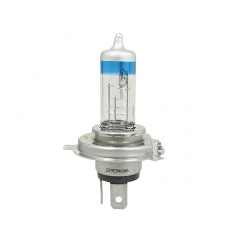 Ampoule halogène H4 ultra plus blanche +90% 4200°K 12V 55W P43t