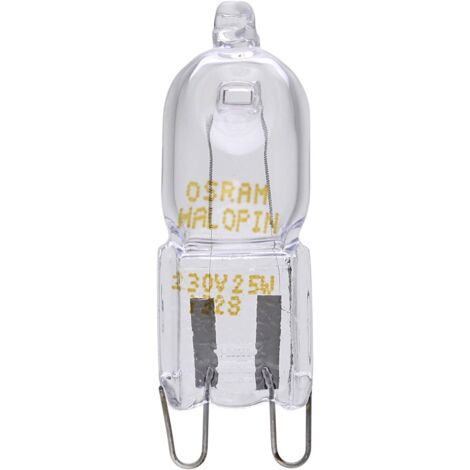 Ampoule Halogène - Lot de 2 - Culot G9 - 25 W 230 V - Résistant Chaleur - Pour Four Micro-onde