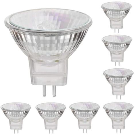 Ampoule halogène MR11 - MARQUE - GU4 - 12V 35W - Dimmable - Pack de 8 - Blanc chaud 2800K