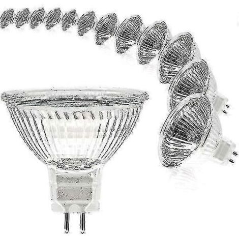 Ampoule halogène MR16 12 V 20 W GU5.3 à intensité variable, blanc chaud 2700 K, lot de 12, vert foncé