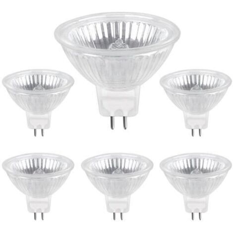 Ampoule Halogene - MR16 - GU5.3 - Blanc Chaud 2700K - 400lm - Dimmable - Pack de 6