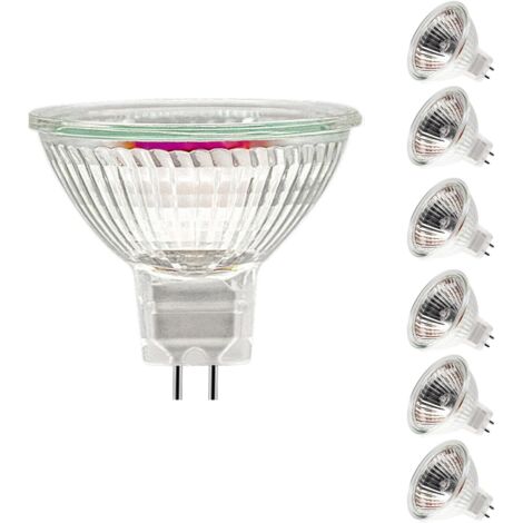 Ampoule Halogène MR16 - Lot de 6 - 12V 35W - Dimmable - Blanc Chaud 2700K - Angle 35°