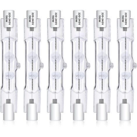 Ampoule Halogène R7S 78MM 150W 230V, Ampoule J78 Dimmable Halogene 2800K Blanc Chaud, Convient Pour les Lampadaires, Les Eclairages Paysagers