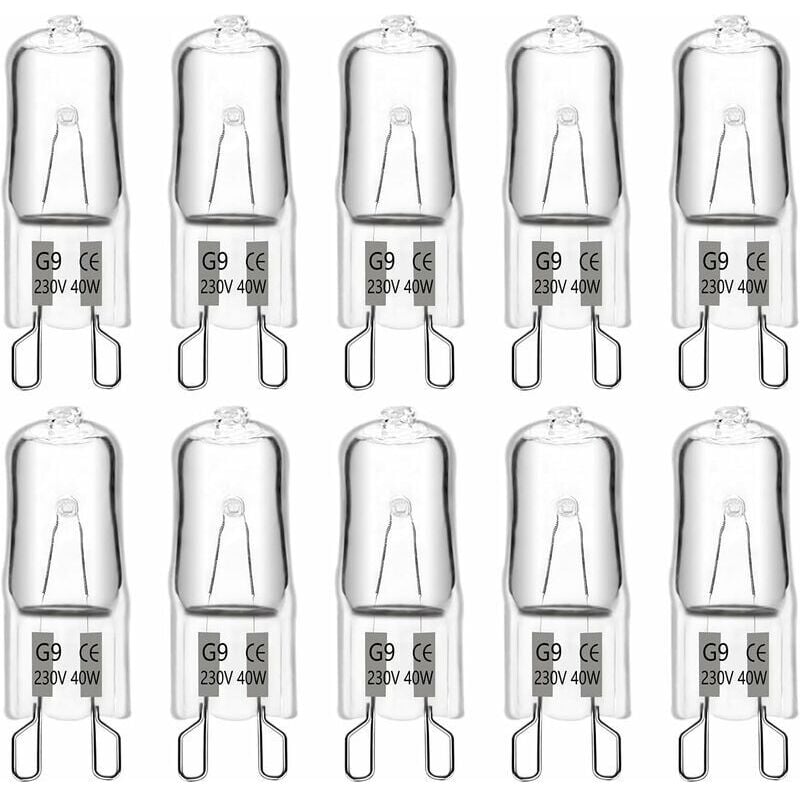 Osqi - Ampoule Halogène G9 40W 230V, 480LM 2900K Blanc Chaud Dimmable, Ampoules Capsules G9, pour Lustres, Paysages, Appliques Murales, Éclairage