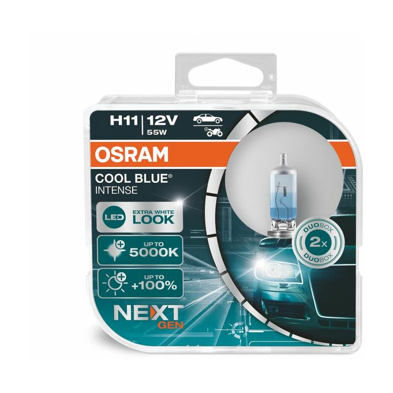 Kit 2 Ampoules Halogène auto Osram COOL BLUE® INTENSE NextGen H11 12V 64211CBN-HCB