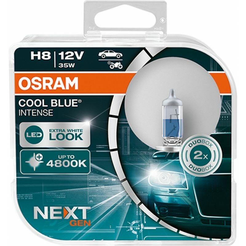 Kit 2 Ampoules Halogène auto Osram COOL BLUE® INTENSE NextGen H8 12V 64212CBN-HCB