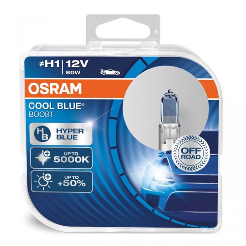 Osram - Ampoule halogène H1 12V 80W P14.5s Cool Blue Boost 5500K / 2 pièces.
