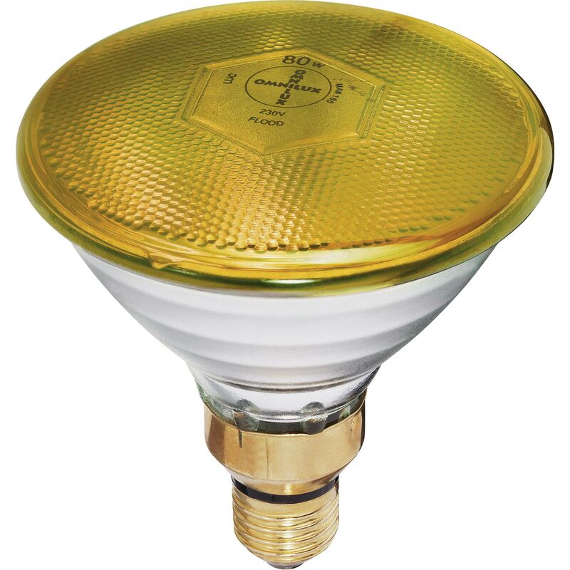 Ampoule halogène pour effet lumineux Par-38 FL gelb 230 V E27 80 W N/A à intensité variable S65988