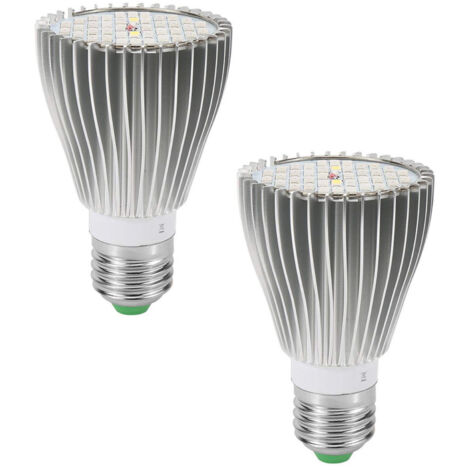 Ampoule Horticole E27 LED pour Plantes, 30W E27 avec 40LED Lampe Plante à Spectre Complet, AC 85-265V, Lampe the Croissance et Fleurs Intérieur pour Jardin/Culture Hydroponique/Aquarium, lot de 2