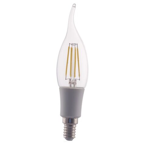 Ampoule Incandescente LED flamme E14, 4W 230V, blanc chaud