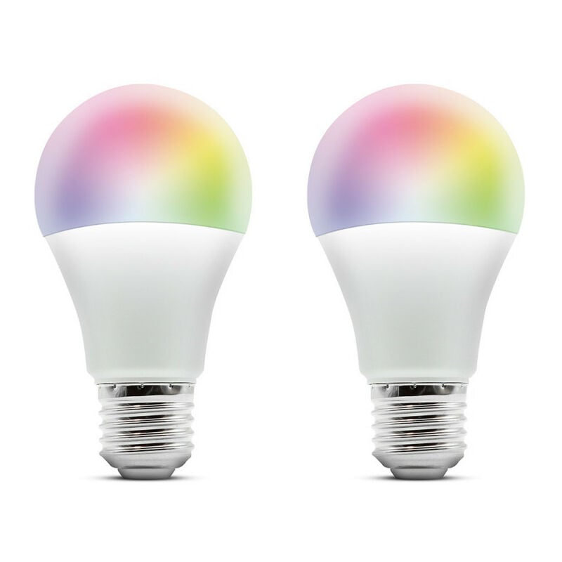 Ampoule intelligente Wi-Fi E27 led rgb 9W (pack de 2)