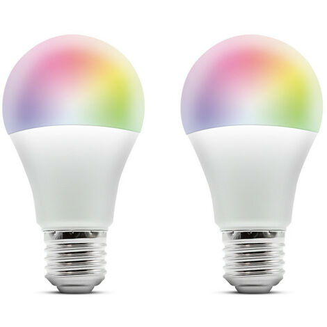 Ampoule intelligente Wi-Fi E27 LED RGB 9W (pack de 2)