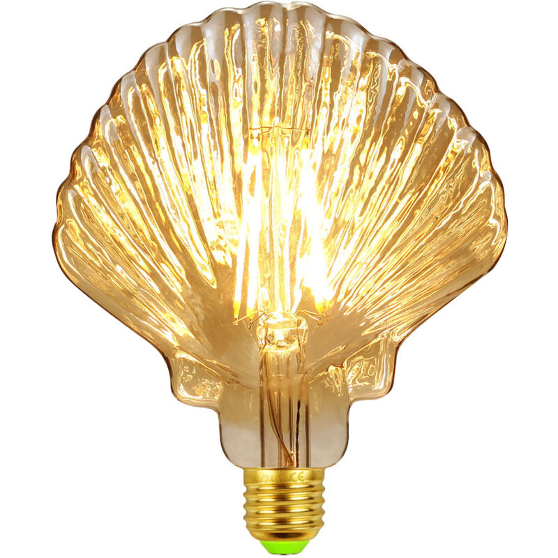 Ampoule irrégulière de lumière rétro célèbre sur Internet, 220V 4W 2700K, coquille dorée, lumière chaude super grande