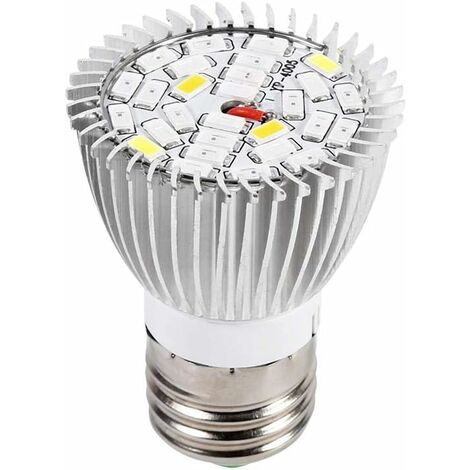 Ampoule Lampe de Croissance, LED Cultiver Ampoule 10W E27 Haute Puissance Panneau Full Spectrum LED À Effet de Serre Hydroponique Vegs En Pot Plante À Fleurs Cultiver Ampoule Intérieur Cultivant Lampe