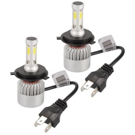 Ampoule Lampe Halogène H4 20000LM 200W CREE LED Phare de voiture Ventilateur Intégré 6500K Blanc LD1032 L1090 F0C609