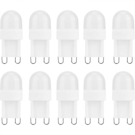 Ampoule Led, 10pcs 1.5w g9 Ampoules Led Petite Ampoule De Base à Deux Broches Pour Lustre Éclairage Intérieur 230v（Lumière Chaude）