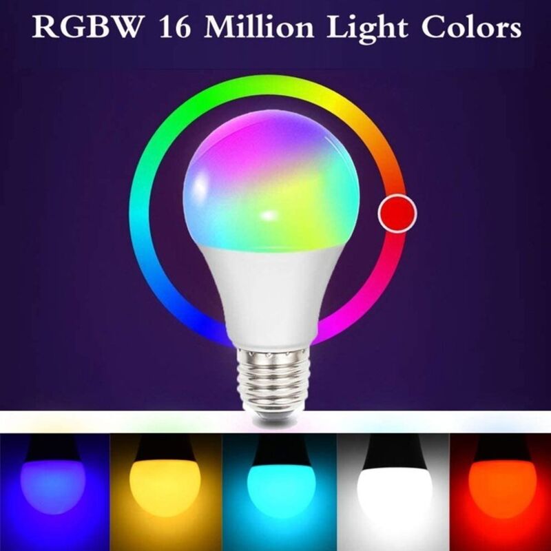 

Ampoule LED 10W SMART Wifi RGB+ Blanc CCT - A60 Dimmable - E27
