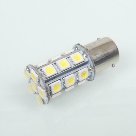 Ampoule LED 12V blanche culot BA15S 280 lumens RMS pour moto auto