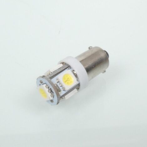 Ampoule LED 12V blanche culot BA9S 90 lumens RMS pour moto