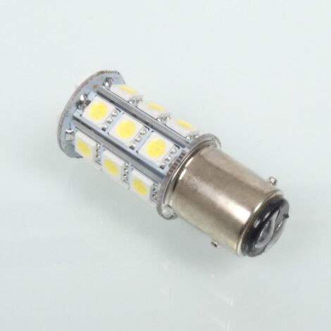 Ampoule LED 12V blanche culot BAY15D 410 lumens RMS pour moto