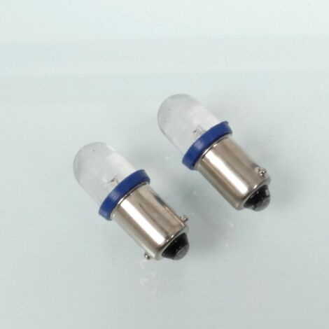 Ampoule LED 12V bleue culot BA9S RMS pour moto auto scooter / par