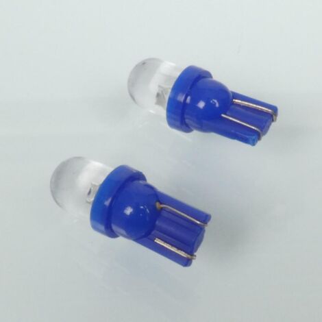 Ampoule LED 12V bleue culot T10 W2.1X9.5D RMS pour moto scooter