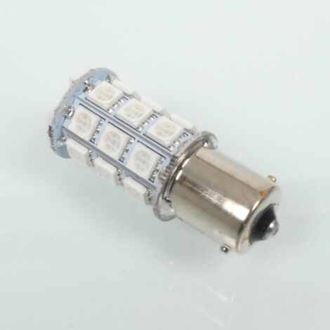 Ampoule LED 12V orange culot BA15S 450 lumens RMS pour moto auto