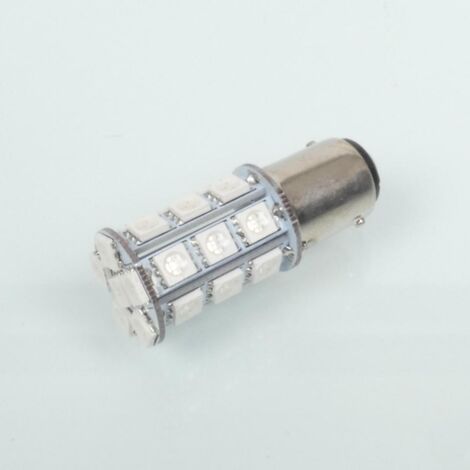 Ampoule LED 12V rouge culot BA15D 410 lumens RMS pour moto auto