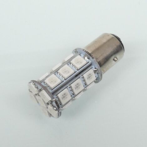 Ampoule LED 12V rouge culot BAY15D 410 lumens RMS pour moto