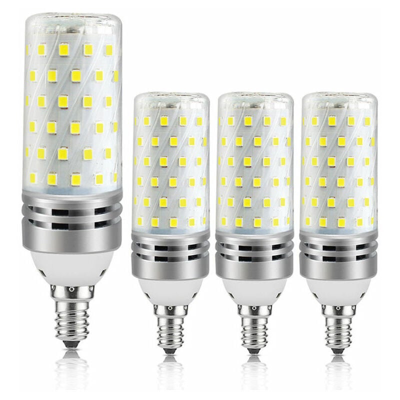 Debuns - Ampoule led 16W blanc chaud 3000K, équivalent halogène 100W 120W, 1600LM, lampe 360°, ac 175-265V, non dimmable, ampoule bougie led E14,