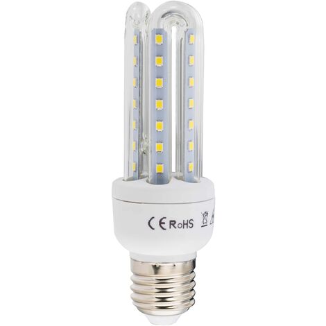 Ampoule led 3 tubes E27 14w blanc/froid - Blanc