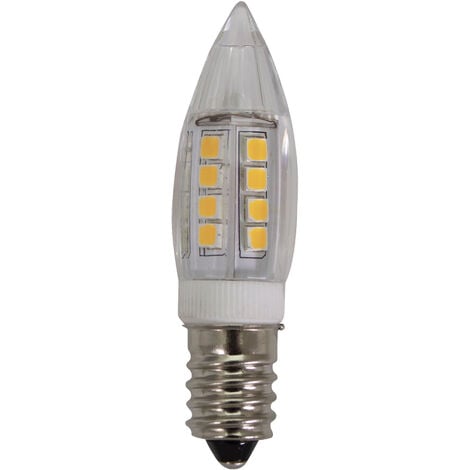 Bonlux Ampoule Veilleuse LED E14 0,5W Ampoule pour Lampe de Sel 15W  équivalente, Ampoule E14 Vintage Ambre Ampoules Decoratives Bougie C7,  Ultra Blanc chaud 2200K, 50LM, 220-240V, Lot de 2 : 