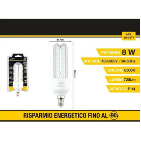Ampoule Led 3u E14 8 W Lumière Froide 6500k Naturelle 4000k Chaude 3000k 48d 3u03t