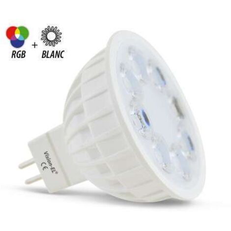 Ampoule Led 4 Watts GU 5.3 RGB+Blanc 25° MIIDEX VISION-EL 78391